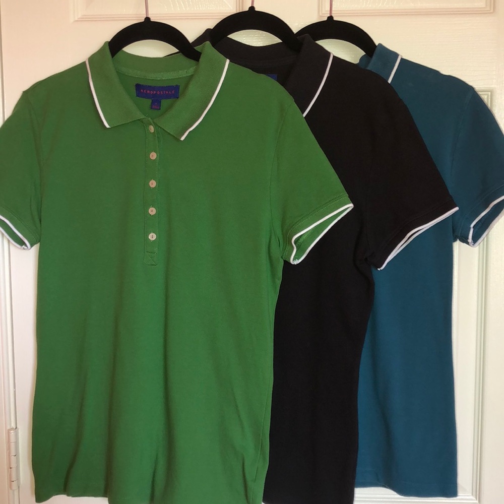 3 Bundled Women’s Aeropostale Polo Shirts